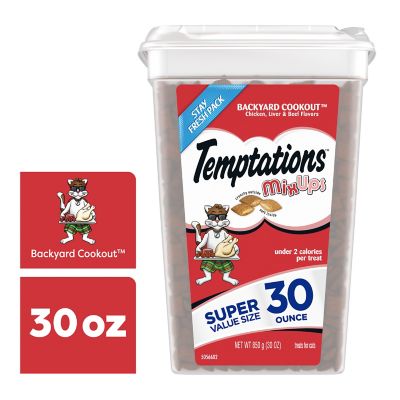 Temptations MixUps Chicken, Liver and Beef Flavor Backyard Cookout Crunchy and Soft Cat Treats, 30 oz.