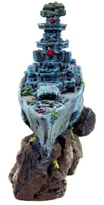 Image showing  Sunken Battleship Fish Aquarium Ornament, Medium