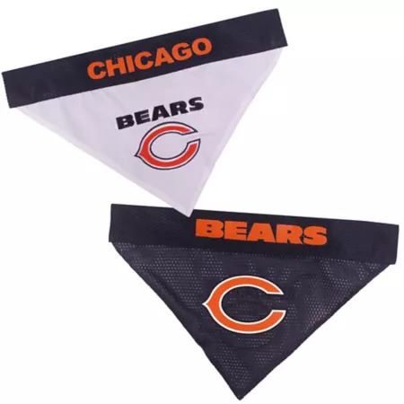 Pets First NFL Chicago Bears Reversible Bandana Dog Bandanas Ties & Accessories