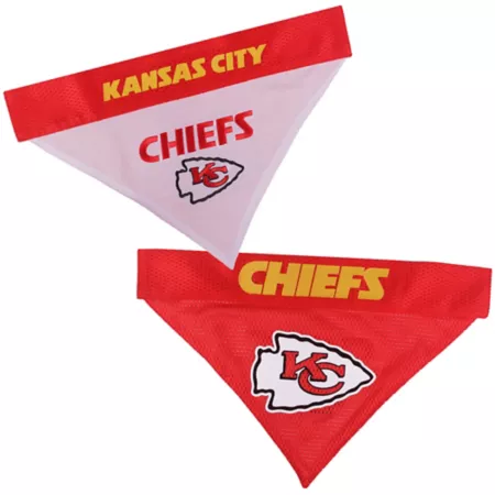 Pets First NFL Kansas City Chiefs Reversible Bandana Dog Bandanas Ties & Accessories