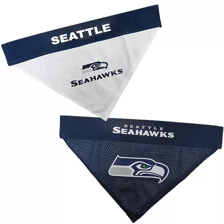 Pets First NFL Seattle Seahawks Reversible Bandana Dog Bandanas Ties & Accessories