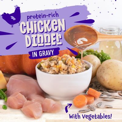 Image showing  Chicken Fricatssee Chicken Dinner with Vegetables in Gravy, 5.5 oz.