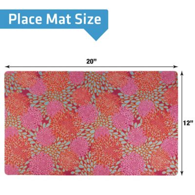 Image showing  Pet Placemat, Pink Flower