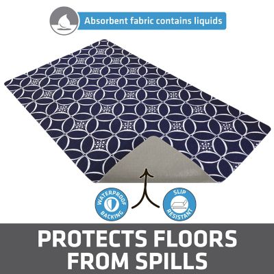 Image showing  Pet Placemat, Indigo/Navy/White