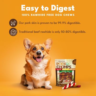 Image showing  6-inch Baked Pork Skin Assorted Flavor Twists, 24 ct. Dog Chews