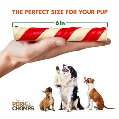 Image showing  6-inch Baked Pork Skin Assorted Flavor Twists, 24 ct. Dog Chews
