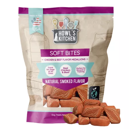 Howl's Kitchen Chicken and Beef Flavor Medallion Dog Treats 12 oz. Dog Soft & Chewy Treats