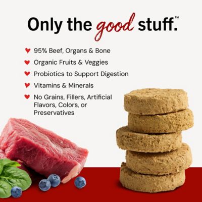 Image showing  Super Beef Dinner Patties Freeze-Dried Raw Dog Food