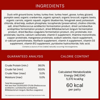 Image showing  Duck Duck Goose Dinner Patties Freeze-Dried Raw Dog Food