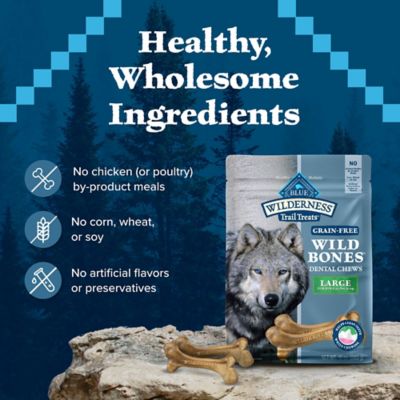 Image showing 6 th Blue Buffalo Wilderness Trail Treats Wild Bones, Dental Chews for Large Dogs, 10 oz.