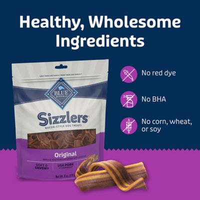 Image showing 6 th Blue Buffalo Sizzlers Original Pork Dog Treats, 6 oz.