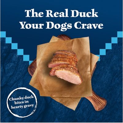 Image showing  Trail Toppers Wild Cuts Natural High-Protein Dog Wet Food, Duck Bites in Hearty Gravy, 3 oz. Pouch