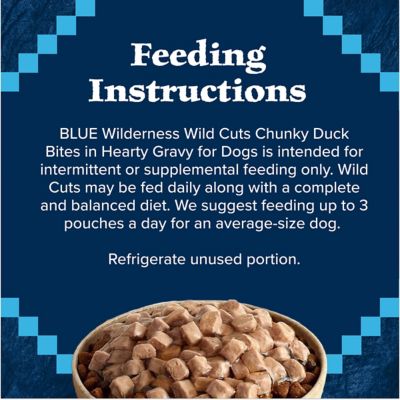 Image showing 8 th Blue Buffalo Wilderness Trail Toppers Wild Cuts Natural High-Protein Dog Wet Food, Duck Bites in Hearty Gravy, 3 oz. Pouch