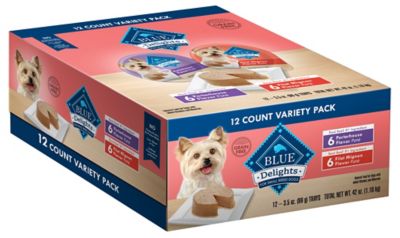 Blue Buffalo Life Protection Delights Small Breed Adult Filet Mignon/Porterhouse Pate Wet Dog Food Cups, 3.5 oz.