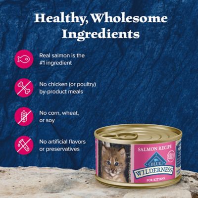 Image showing 5 th Blue Buffalo Wilderness Kitten Salmon Recipe Wet Cat Food, 3 oz.