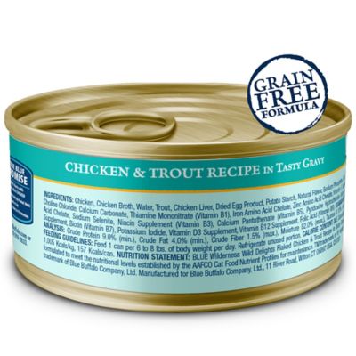 Image showing  Wild Delights Flaked Chicken and Trout Recipe Wet Cat Food, 5.5 oz.