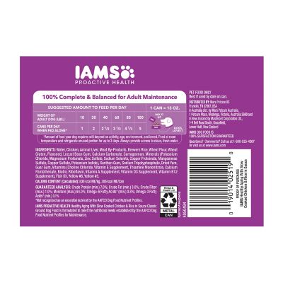 Image showing 9 th Iams Proactive Health Senior With Slow Cooked Chicken And Rice, 13 oz.