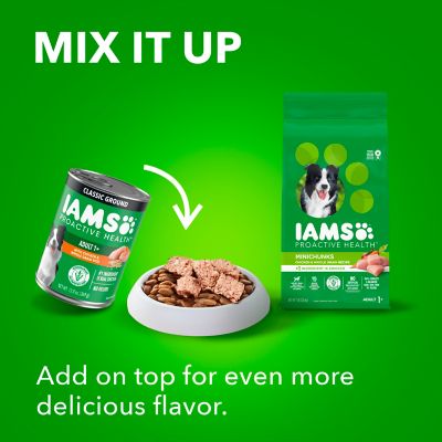 Image showing 6 th Iams Proactive Health Adult Chicken and Lamb Classic Ground Wet Dog Food Variety pk., 13 oz., 12 pk.