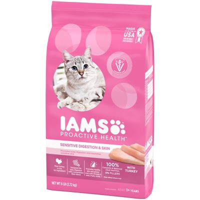 Image showing  ProActive Health Adult Indoor/Outdoor Sensitive Digestion and Skin Turkey Recipe Dry Cat Food