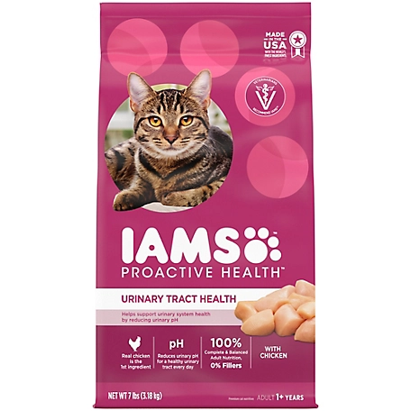 Iams PROACTIVE HEALTH Adult Urinary Tract Health Dry Cat Food with Chicken, 7 lb. Bag