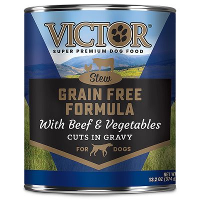 Victor Adult Grain-Free Beef and Vegetable Cuts in Gravy Wet Dog Food, 13.2 oz.