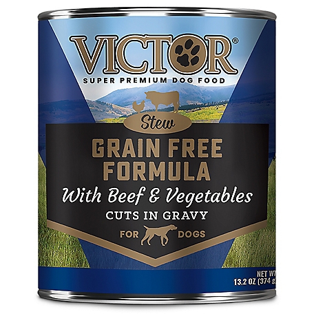 Victor Grain Free Beef & Vegetable Cuts in Gravy Wet Dog Food, 13.2 oz. Can