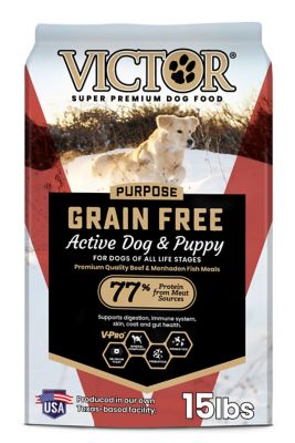 Victor Grain Free Active Dog & Puppy Dry Dog Food, 15 lb.