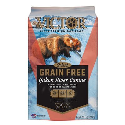 Victor Select Grain-Free Yukon River Canine, Fish Recipe, All Life Stage, Dry Dog Food