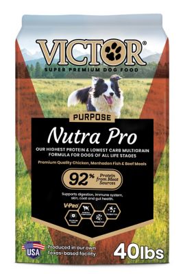 Victor Purpose Nutra Pro All Life Stages Chicken Recipe Dry Dog Food, 40 lb. Bag