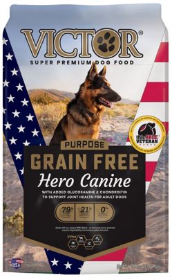 Victor Purpose Grain-Free Hero Canine, Adult, Joint Health, Dry Dog Food Great for working farm dogs