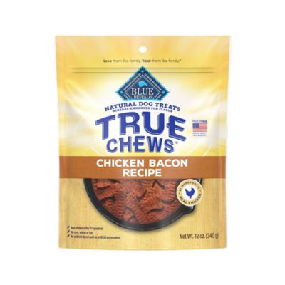True Chews Blue Buffalo True Chews Premium Natural Dog Treats, Chicken and Bacon 12 oz. bag