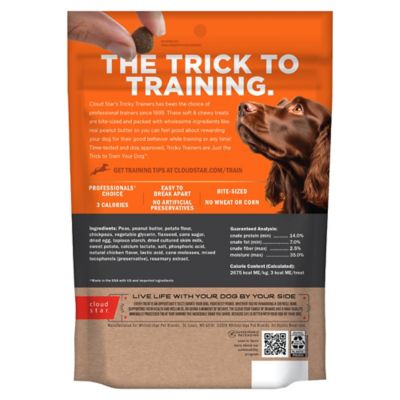 Image showing  Tricky Trainers Grain Free Soft & Chewy with Peanut Butter Dog Treats, 12 oz.