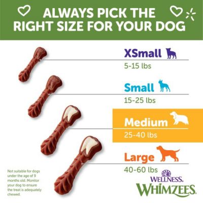 Image showing 6 th Wellness WHIMZEES Brushzees Natural Dental Dog Treats, Medium Size, 12 ct.