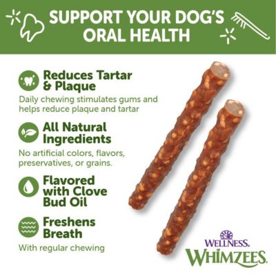 Image showing  Veggie Sausage Dog Dental Treat, Large, 7 pc.