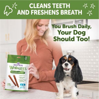 Image showing 5 th Wellness WHIMZEES Stix Natural Grain Free Dental Chews for Dogs, Extra Small Breed, 56 ct.