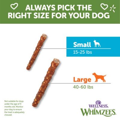 Image showing 8 th Wellness WHIMZEES Stix Natural Grain Free Dental Chews for Dogs, Extra Small Breed, 56 ct.