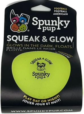Image showing  Squeak & Glow Football Dog Toy