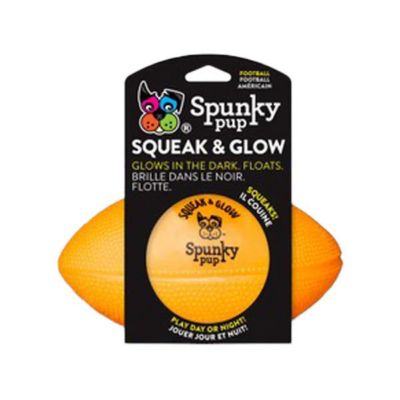 Image showing  Squeak & Glow Football Dog Toy