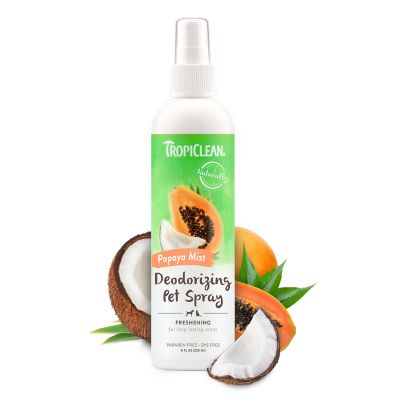 TropiClean Papaya Mist Deodorizing Spray for Pets, 8oz