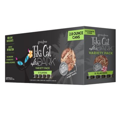 Tiki Cat After Dark Wet Cat Food, Variety Pack, 2.8 oz. Cans (12 Count)