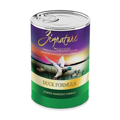 Zignature Duck Formula For Dog Canned Food, 13 oz.