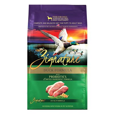 Zignature Duck Formula Dry Dog Food, 4lb