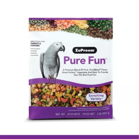 ZuPreem Pure Fun Pet Bird Seed for Parrots and Conures 2 lb. Pet Bird Seed