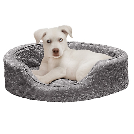 FurHaven Oval Ultra Plush Pet Bed for Dogs & Cats