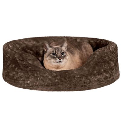 FurHaven Oval Ultra Plush Pet Bed for Dogs and Cats