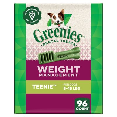 Greenies Weight Management TEENIE Natural Dog Dental Care Chews Weight Control Dog Treats, 27 oz. Pack, 96 Treats
