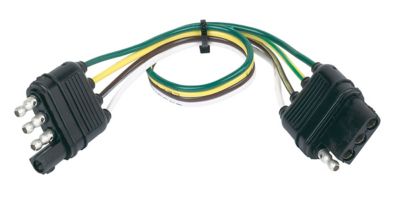 Trailer Light Wiring Harness Extension with 4-Pin Plug 24 '' Flat Cable  Connector 