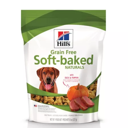 Hill's Science Diet Grain-Free Baked Naturals with Duck and Pumpkin Dog Treats 8 oz Bag Dog Soft & Chewy Treats