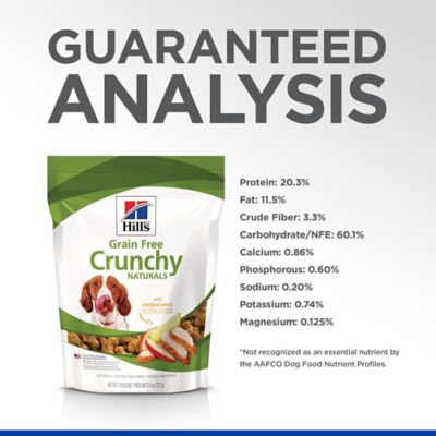 Image showing  Natural Grain Free treats for dogs with Chicken & Apples, Crunchy Dog Treats