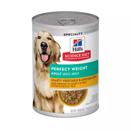 Hill's Science Diet Perfect Weight Wet Adult Dog Food with Vegetable and Chicken Stew 12.5 oz. Wet Dog Food